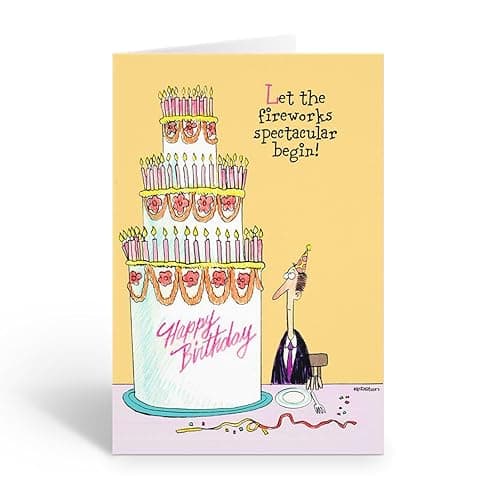 Stonehouse Collection Funny Getting Older Birthday Card – “Firework Candles”