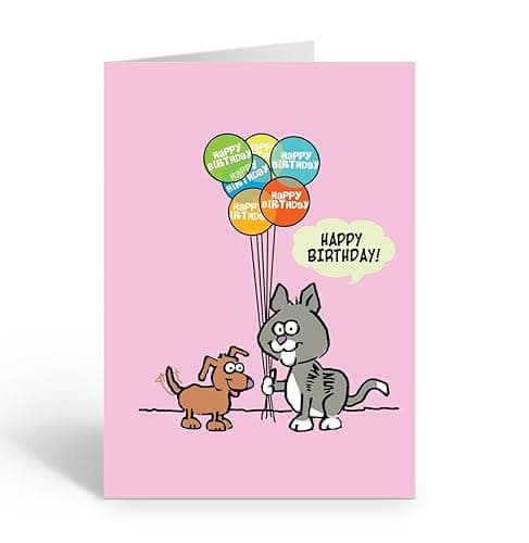 Stonehouse Collection Funny Birthday Greeting Card – “Birthday Balloons” 