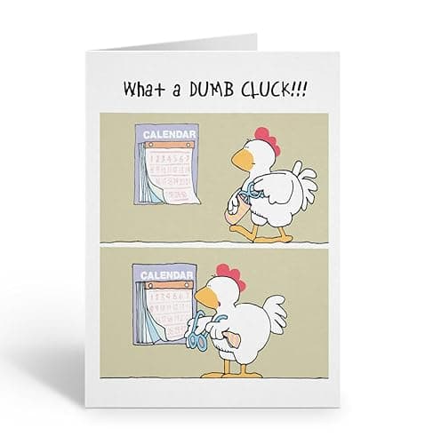 Stonehouse Collection Funny Belated Birthday Card – “Belated Chicken” 