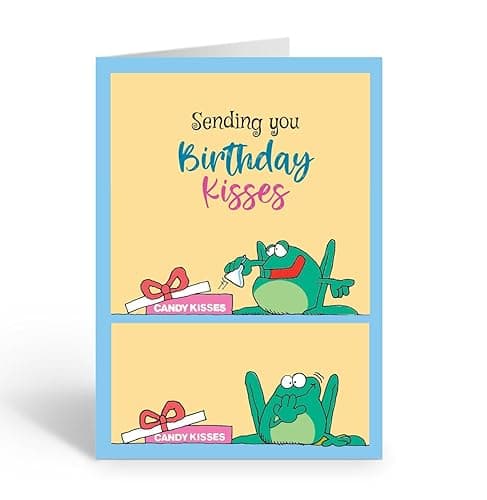 Stonehouse Collection Funny Birthday Greeting Card – “Birthday Kiss”