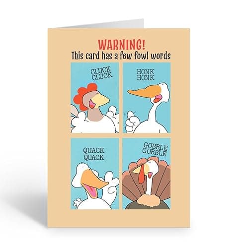 Stonehouse Collection Funny Birthday Card – “Fowl Language” 