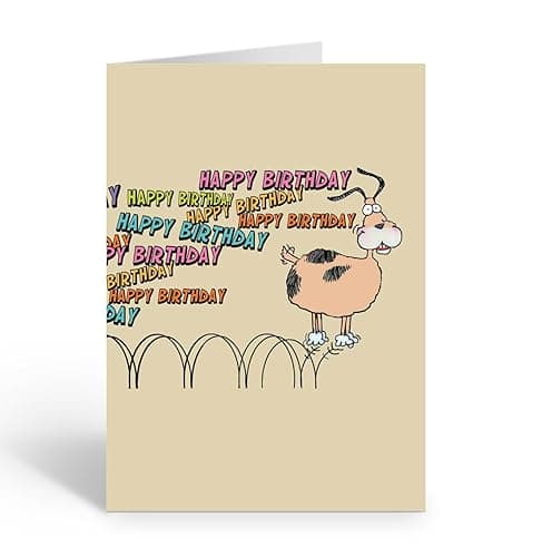 Stonehouse Collection Cute Dog vs Cat Birthday Greeting Card – “What Ever (Who Cares)”