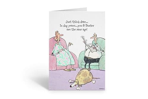 Stonehouse Collection Funny Dog Year Birthday Card – “Dog Years” 