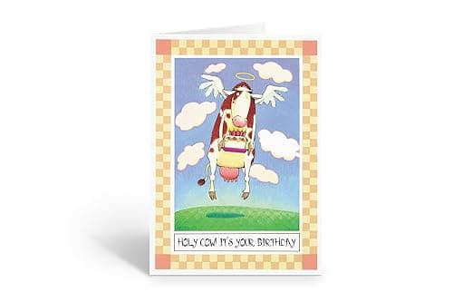 Stonehouse Collection Funny Getting Older Birthday Card – “Holy Cow” 