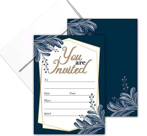 Stonehouse Collection Formal “You Are Invited” Fill‑In Invitations 