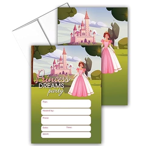 Stonehouse Collection Kids Princess Birthday Party Invitations