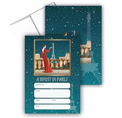 Stonehouse Collection “A Night in Paris” Party Invitations 