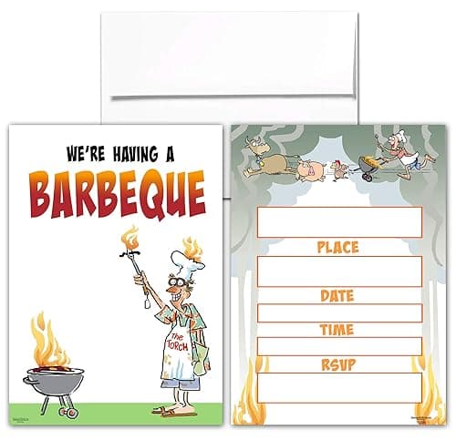 Stonehouse Collection Funny BBQ Party Invitations