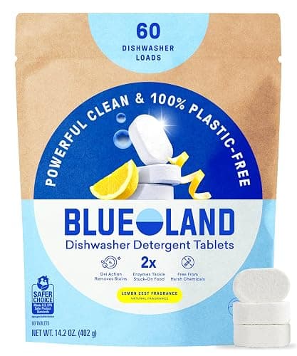 Blueland Dishwasher Detergent Tablets — Free & Clear: Lemon Scented