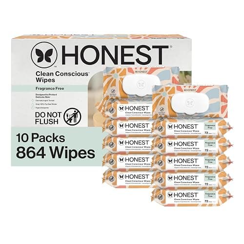 The Honest Company Hypoallergenic Multi‑Use Baby Wipes for Sensitive Skin: Sunburst