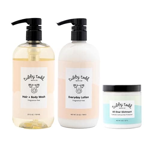 Tubby Todd 3‑Step Baby Bath & Skincare Routine – The Regulars Bundle (Large Sizes)