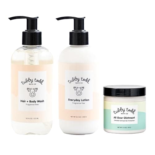 Tubby Todd 3‑Step Baby Bath & Skincare Routine – The Regulars Bundle (8.5 oz + 8.5 oz + 3.5 oz)