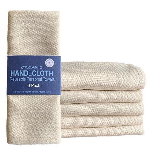 Reusable Paper Towels — Organic Cotton Mini Towels (6 Pack)