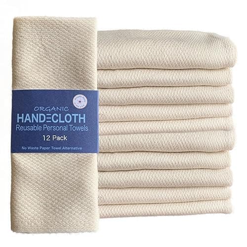 Reusable Paper Towels — G.O.T.S. Certified Organic Cotton (12 Pack)